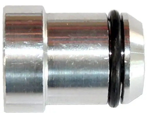 Metallischer Stopfen mit Dichtungsring, möglicherweise für den Einsatz in Brennkammern, geeignet für Produkte der Marke Wolf.